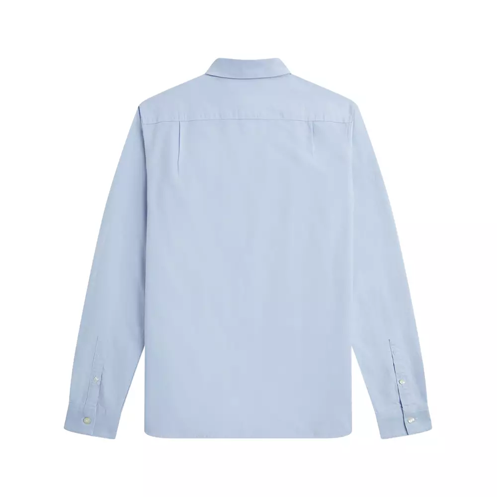 Chest Pocket Logo Oxford Long Sleeves Light Smoke