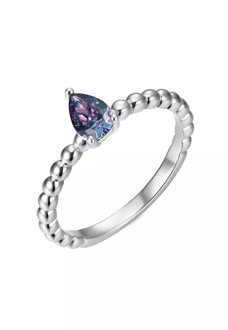 [ Alexandrite Collection ] Classical Marquise Alexandrite Ring WG - Cincin Alexandrite s925 by Her Jewellery