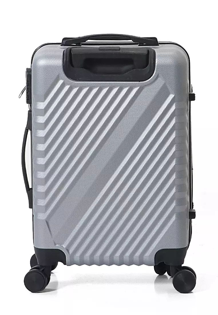 Barayev Koper Unisex Size 20 Inch Large Compartment Suitcase Simple Design Material ABS+PVC Coated ORIGINAL - Silver