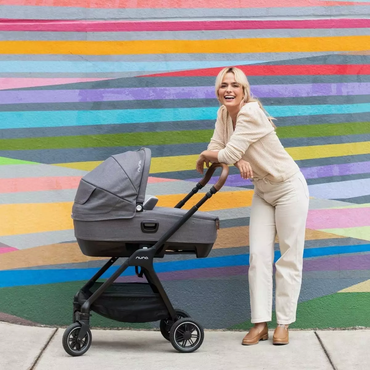 Nuna Complete Mixx™ Next Stroller Bmw Collection Element With Cari™ Aire Carry Cot Pine - Kereta Dorong Bayi