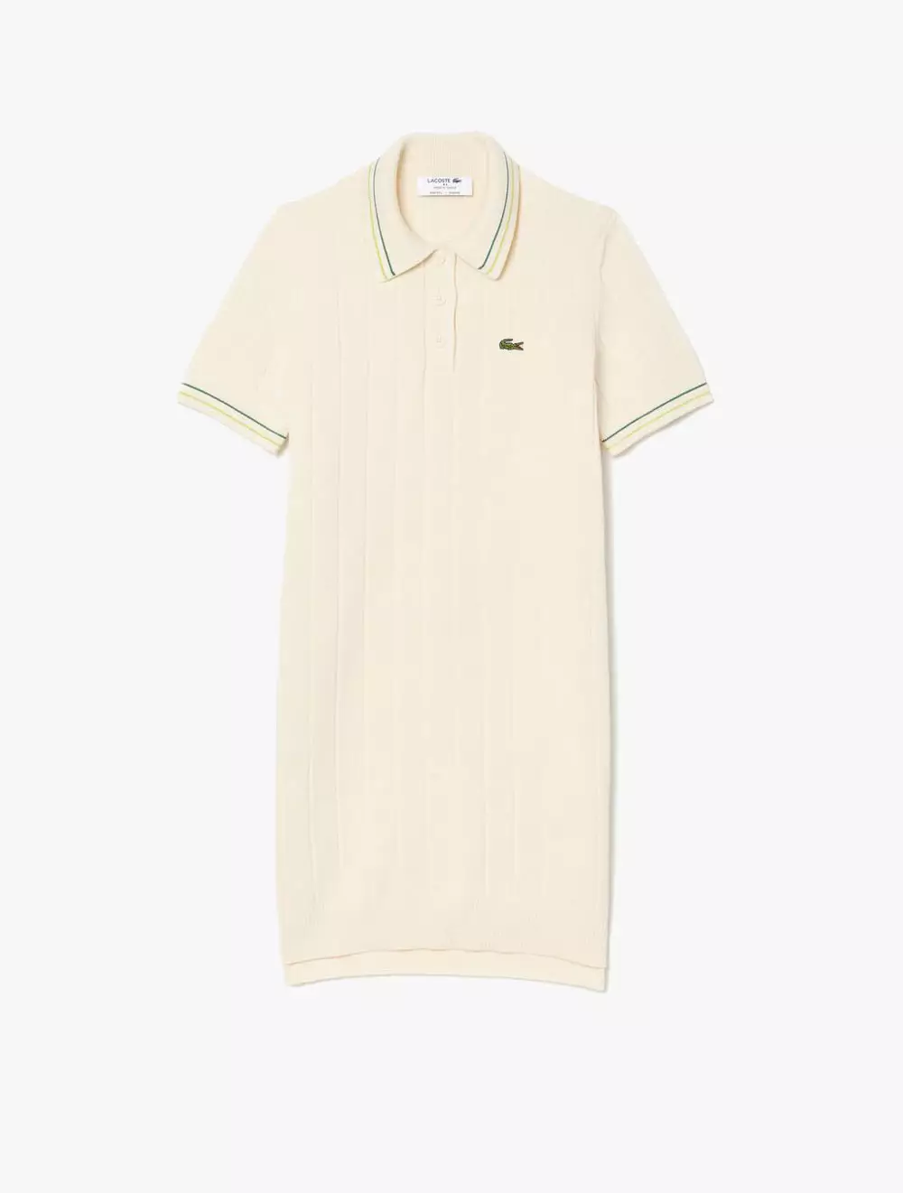 French Made Cotton Polo Dress - WHITE