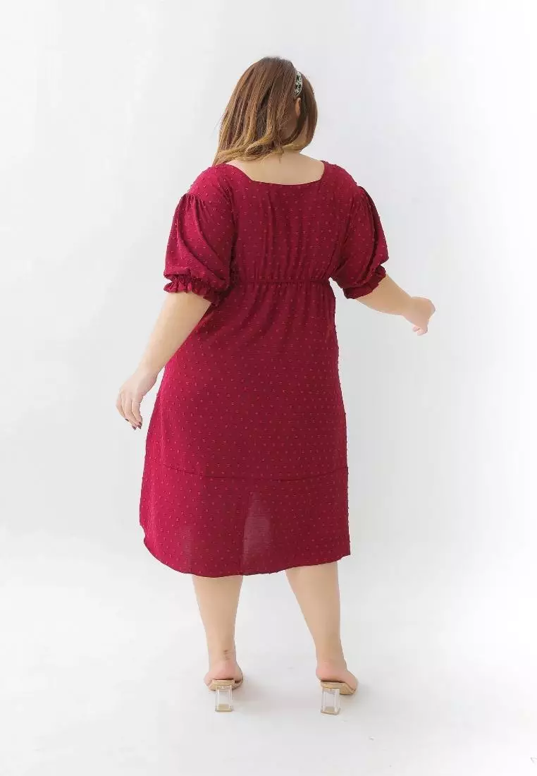 Plus Size Dress Clarissa Cherry Red