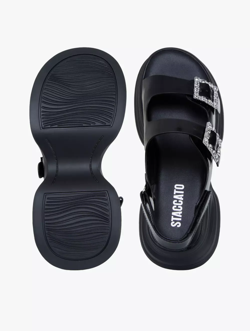 Staccato A4787-005 Wedges Sandals - Black