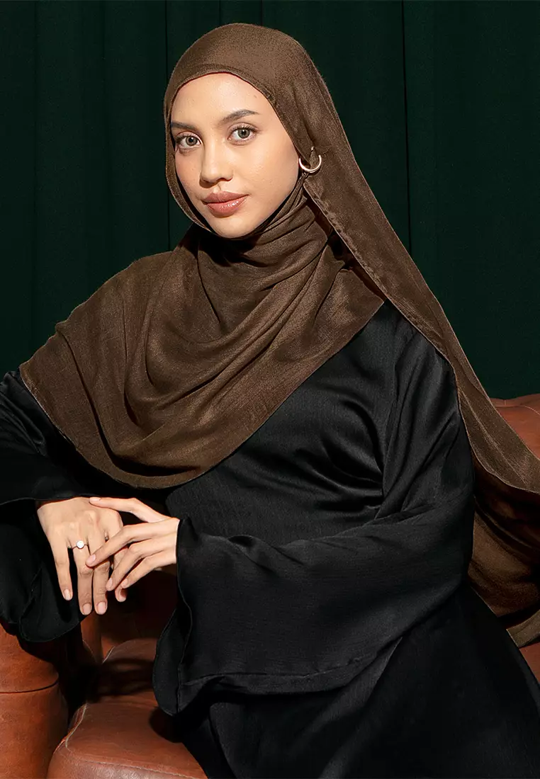 Viscose Pashmina Nour Shawl Olive Sheen NEW