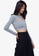 ZALORA BASICS grey Cut Out Hooded Cropped Top DF29EAA80B2952GS_1