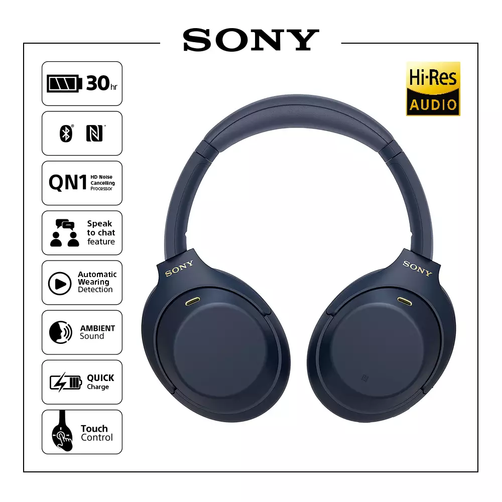 Jual Sony SONY WH-1000XM4 Midnight Blue Wireless NC Headphone