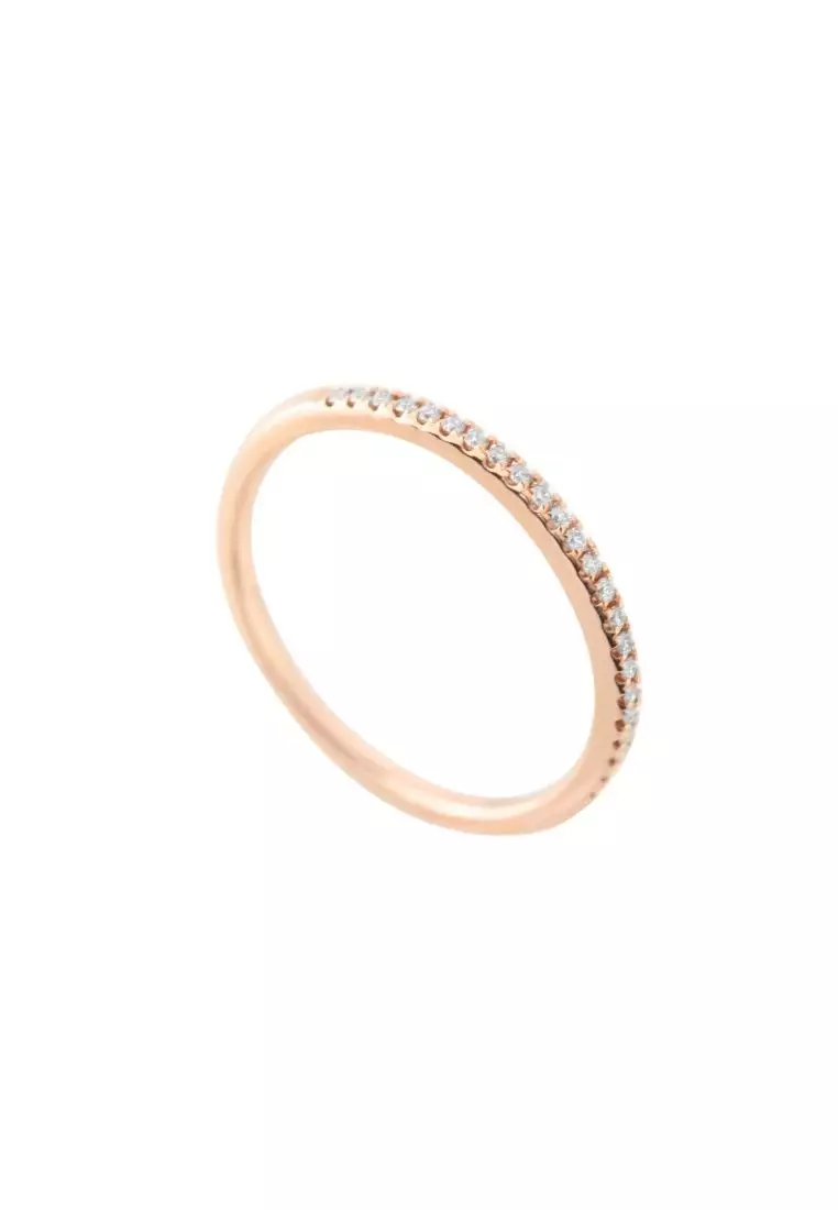 TOMEI Ring, Diamond Rose Gold 750