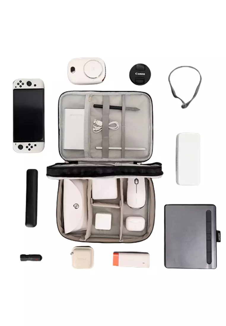 Tas Travel Organizer Multifunctional Three Layer Storage Bag Black ORIGINAL