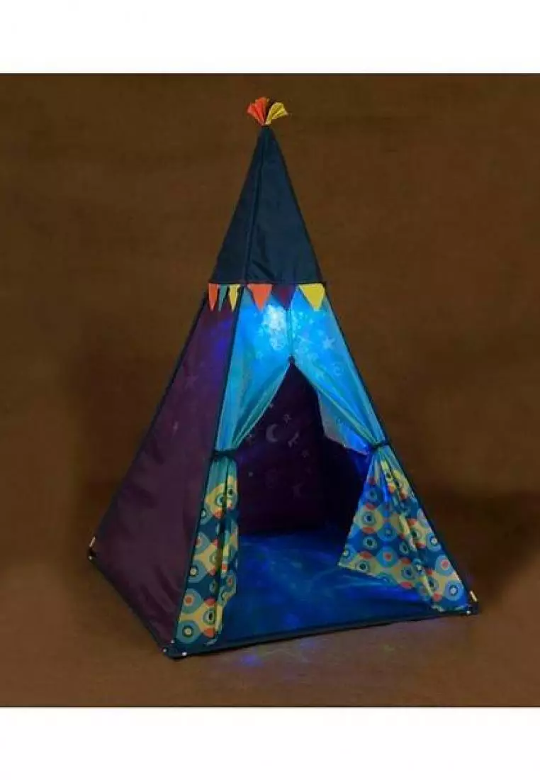 Buy Battat B.Toys Teepee with Star Projecting Light Blue