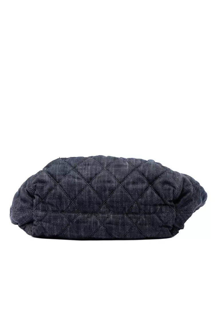 Pre-Loved Chanel Large Quilted Denim Stretch Spirit Cabas Tote