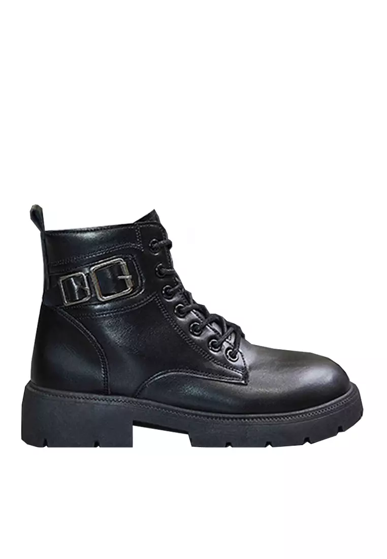 Discount on Twenty Eight Shoes  shoes - SKU: VANSA Fashionable Lace-Up Platform Martin Boots VSW-B1808