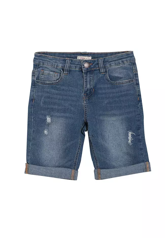 Girls ripped denim shorts deals