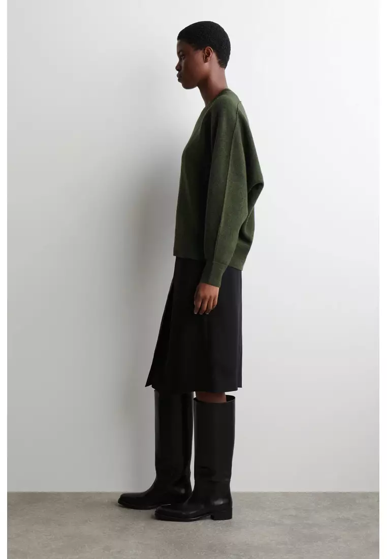 Buy COS ROUNDED DOUBLE-FACED WOOL JUMPER Online | ZALORA Malaysia