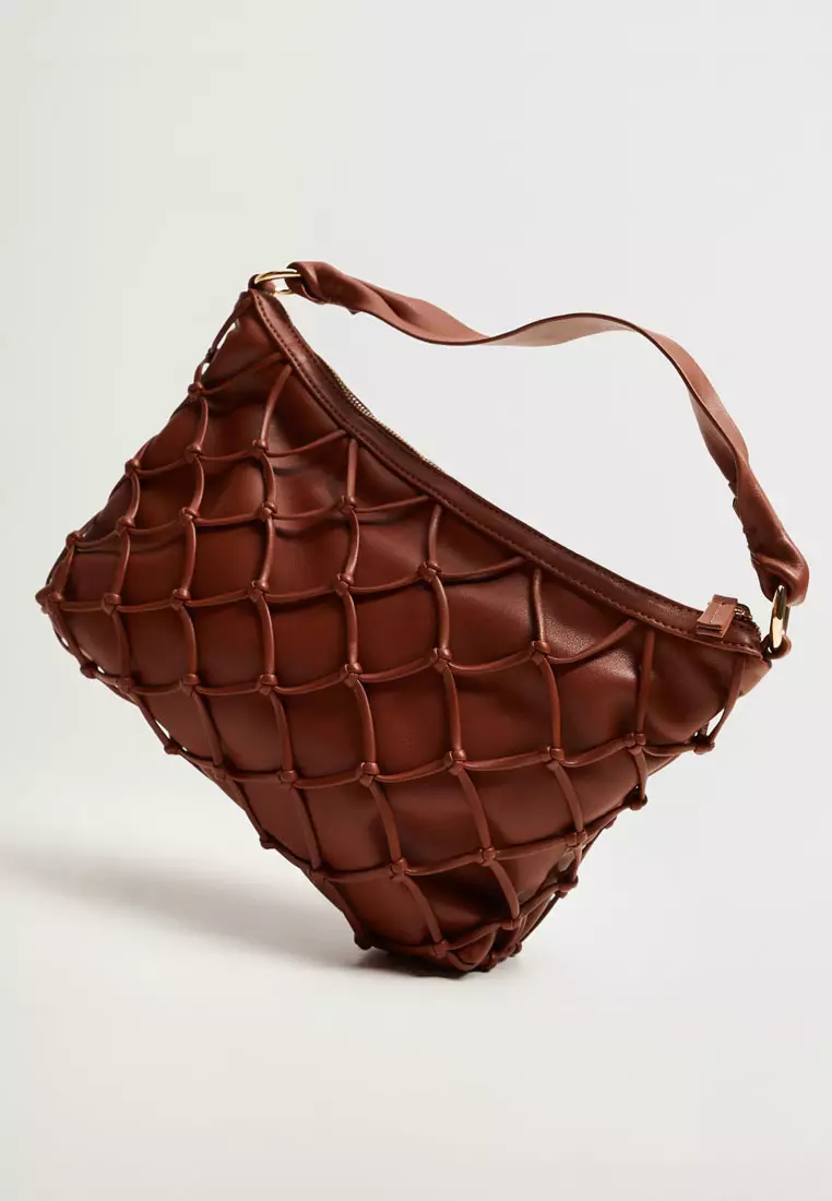 Mango braided net best sale bag