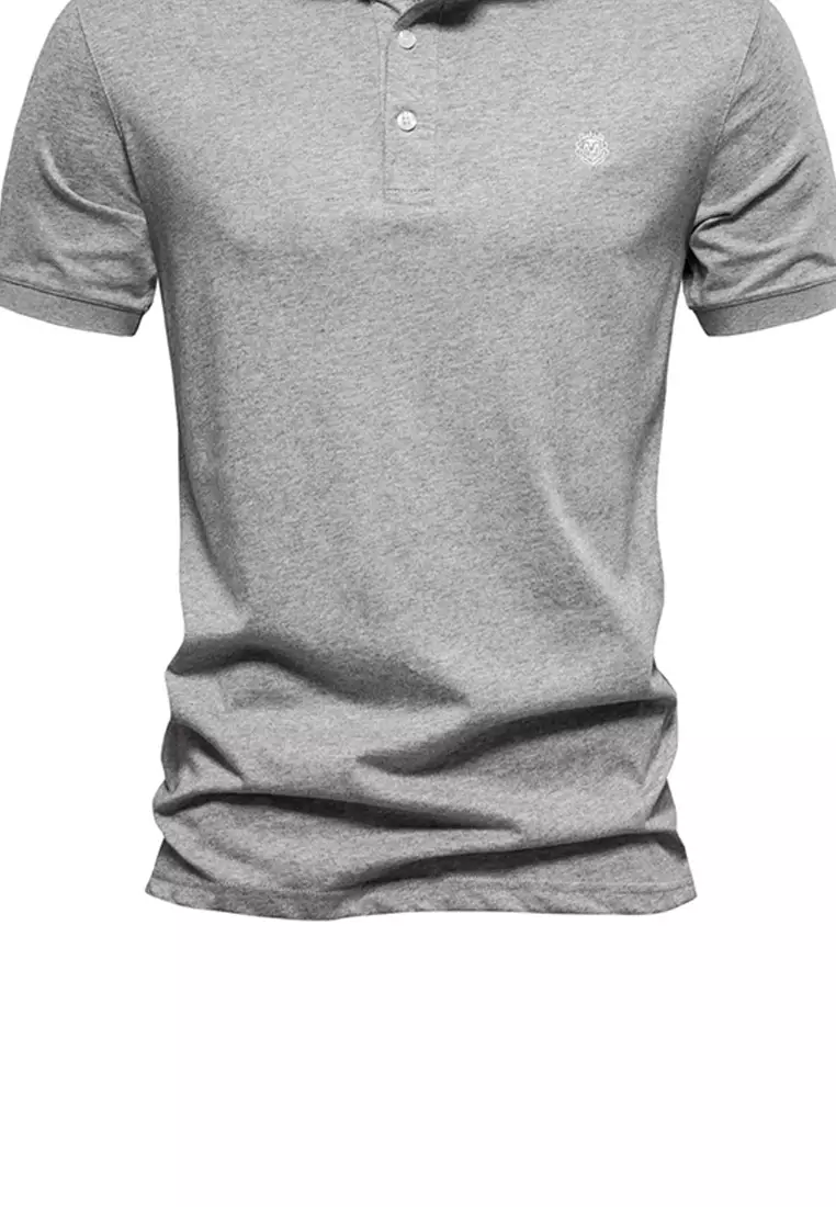 Embroidered Short Sleeve Polo Shirt AX-PL216