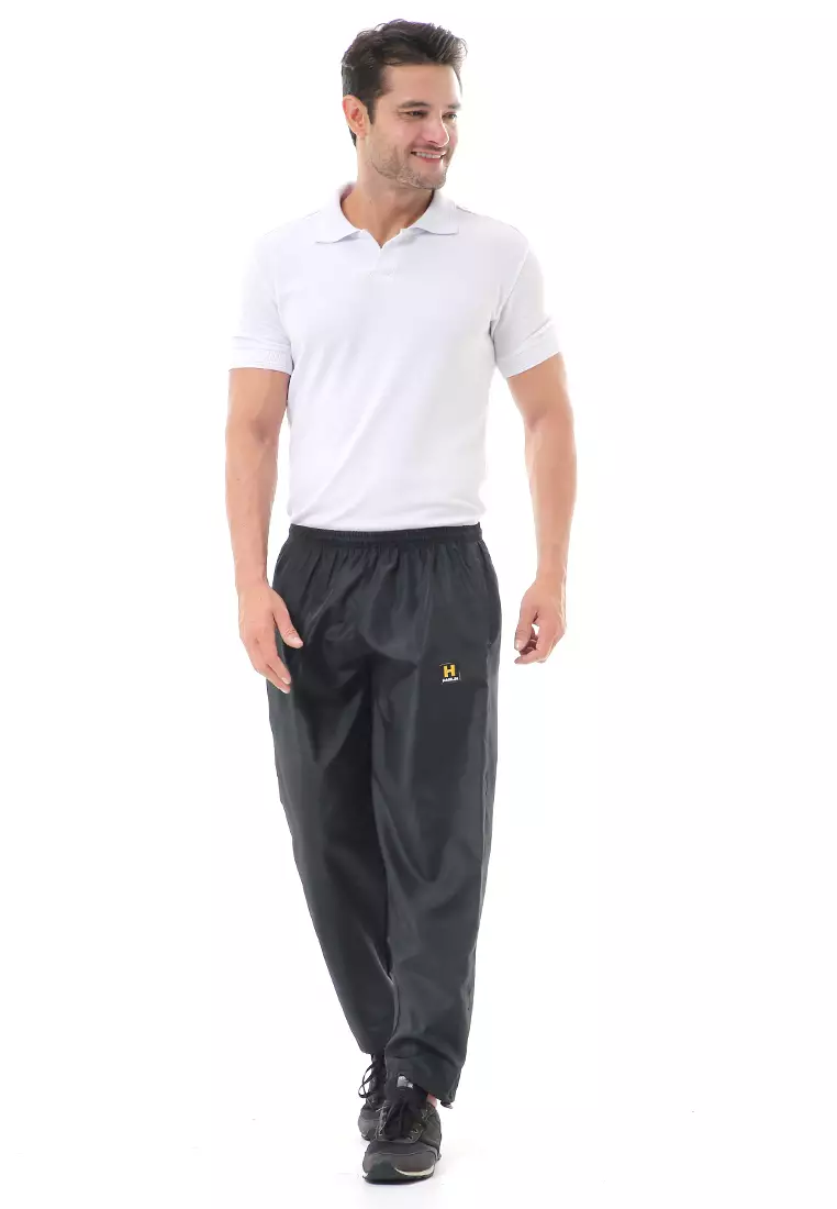 Nemanja Celana Olahraga Panjang Training Pria Sweatpants Waterproof Material Parasut ORIGINAL - Orange Blue