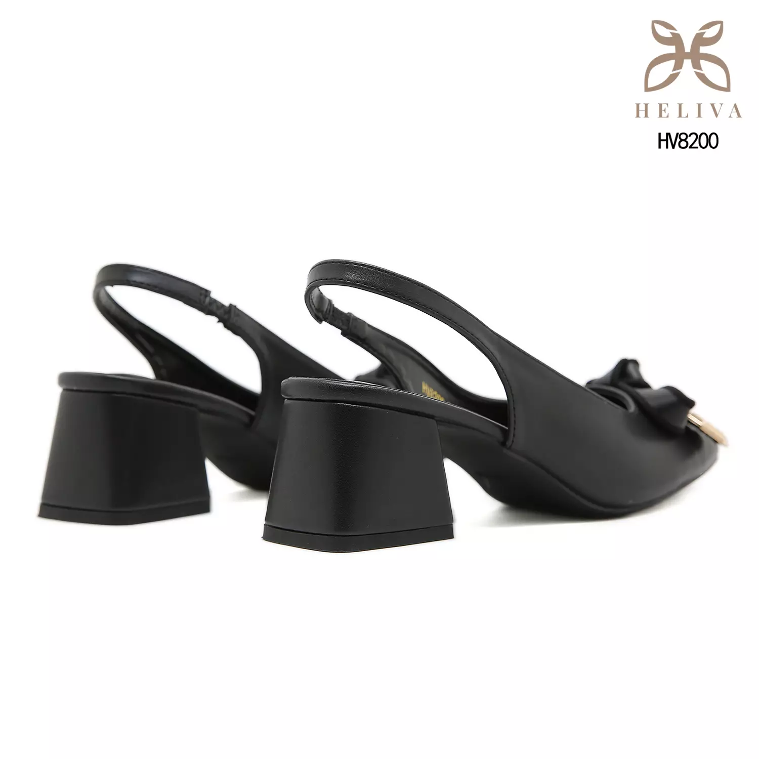 Heliva Nesya High Heels Gold Bow Accessories Sling Back Sol 6cm HV8200