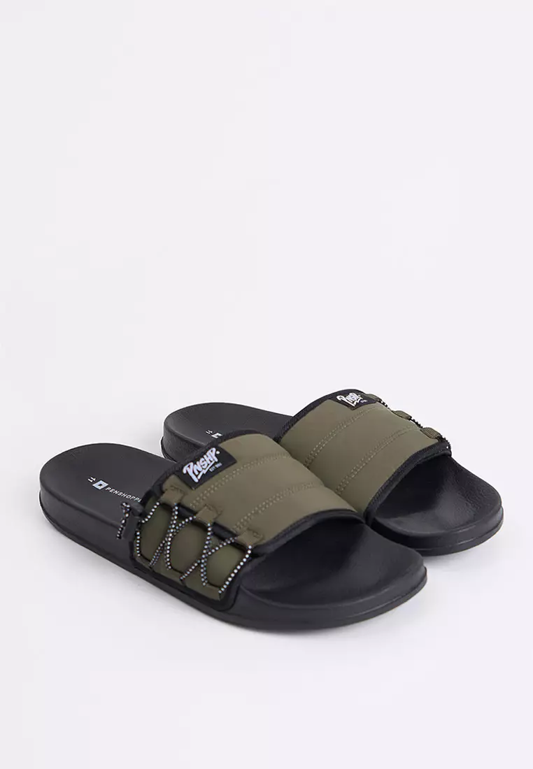 Men's One Band Velcro Slides