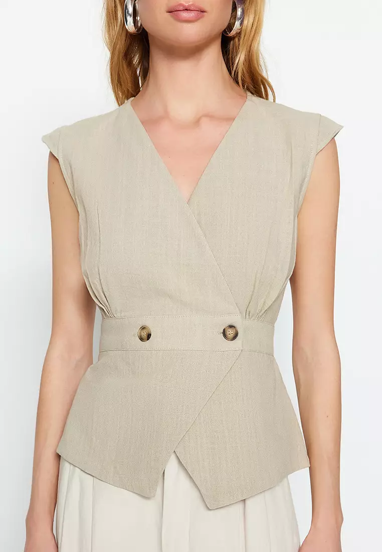 Double Button Blouse