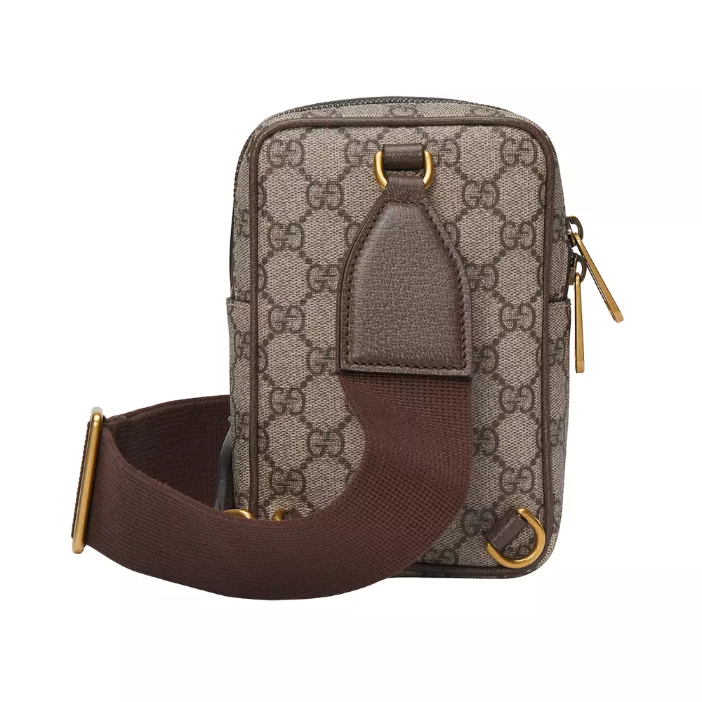 Ophidia GG Supreme Canvas Mini Bag Beige Ebony Brown