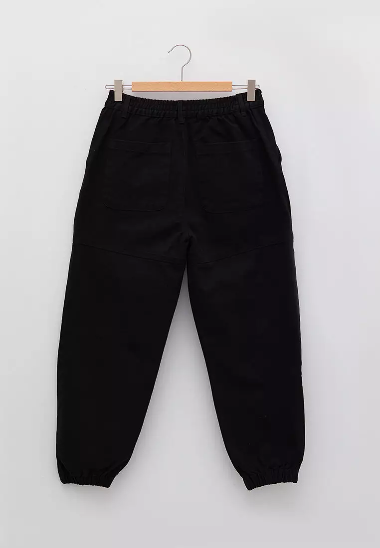 Normal Waist Standard Fit Pocket Detailed Gabardine Women's Jogger Pants