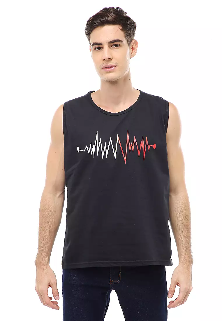 Agies Pakaian Dalam Pria Tank Top Singlet Rate Motive Material Cotton ORIGINAL - Red