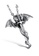 Trendyshop silver Dragon & Sword Pendant Necklace 0249FACDD1237DGS_1