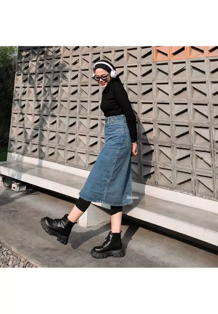 Highwaist Rok Jeans Panjang 981 SEVENTY