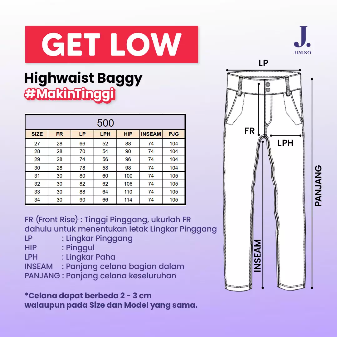 Highwaist Baggy Jeans 500 GET LOW