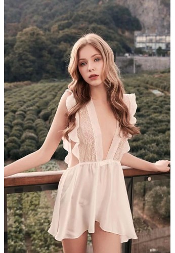 Primrose Lux white Primrose Lux Fleur Dress and G-String Set White 9CB23AA02D2A7EGS_1