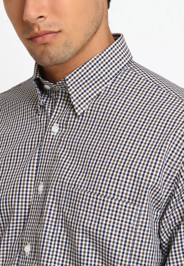 Byford Long Sleeve Kotak-kotak