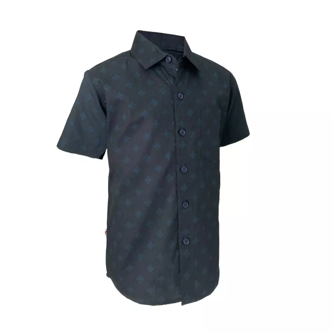 Pingu Kemeja Batik Anak Laki Laki Pendek Hitam 93101730