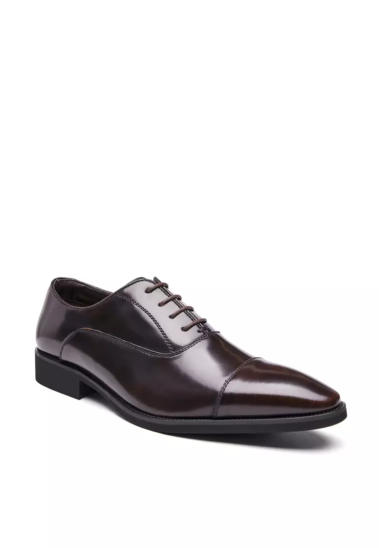 Glossy Leather Cap Toe Oxford Shoes KB22KB05-2