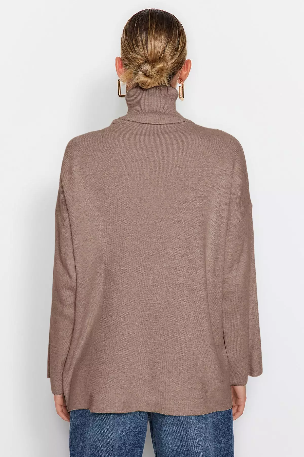 Mink Wide Fit Basic Knitwear Sweater