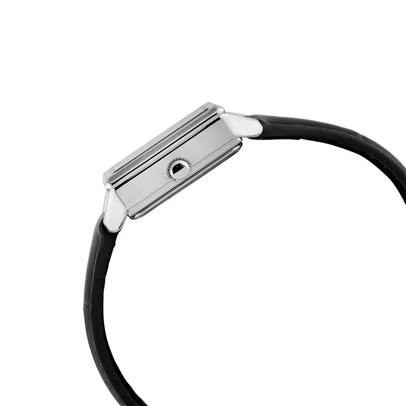 Jam Tangan Wanita Christophe Arden CA 2003 LD LSSSL Ladies Silver Dial Black Leather Strap