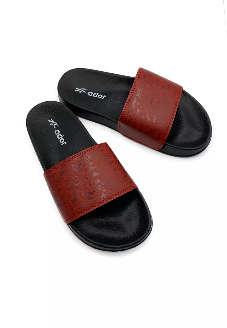Red comfort sandals best sale