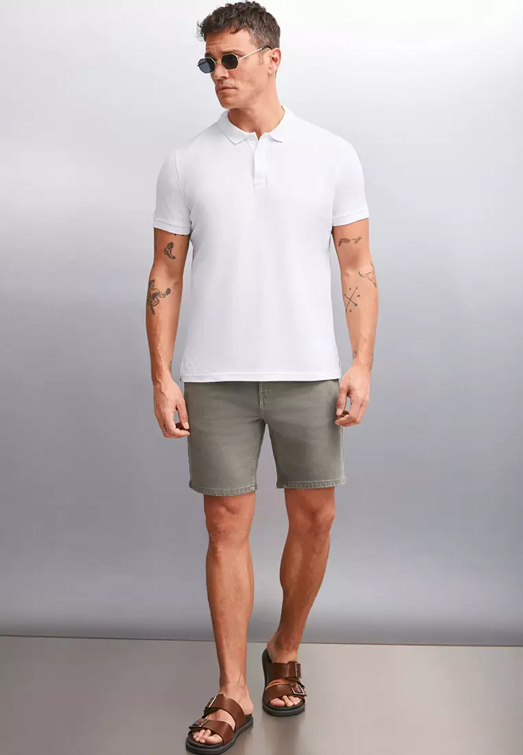 Short Sleeve Regular Fit Polo Collar Shirt