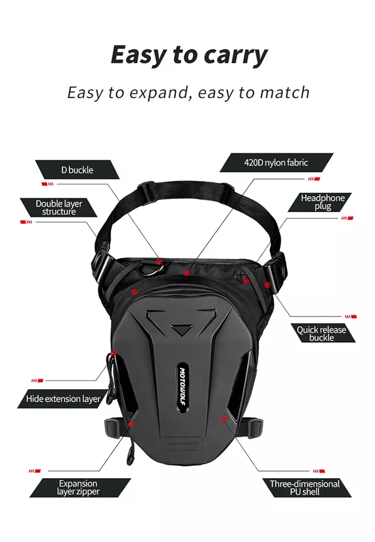 Motowolf MDL0718 Waterproof Hard Case Leg Bag