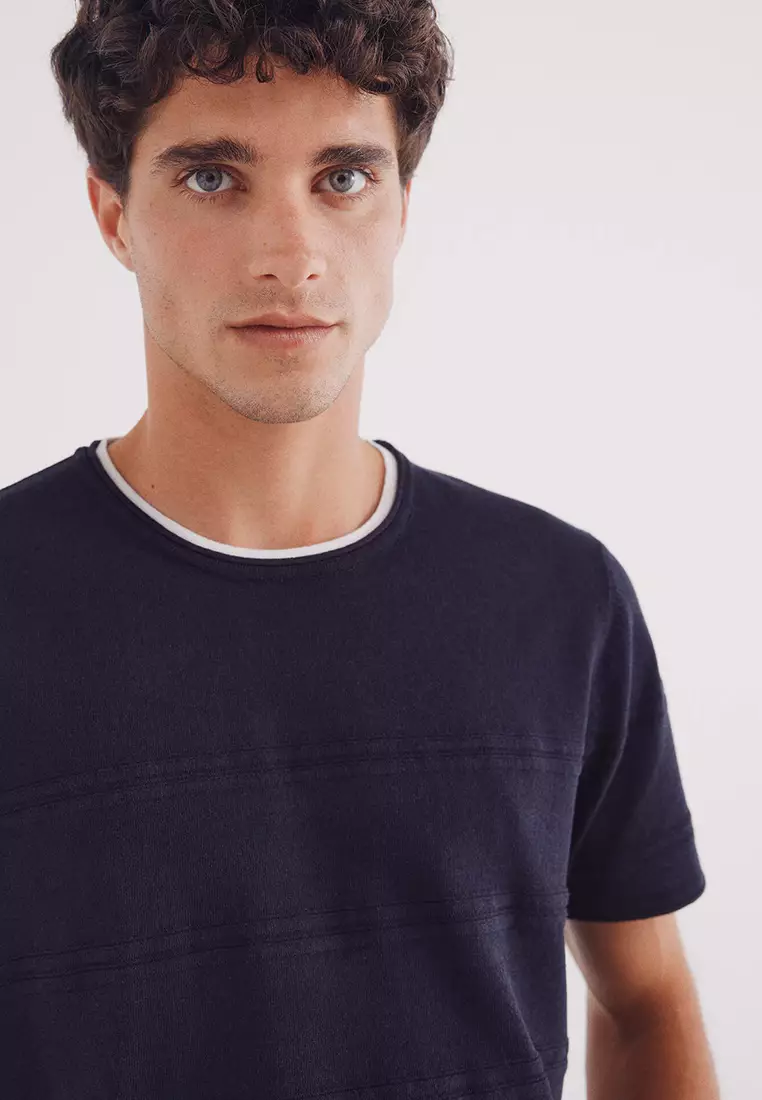 Short Sleeve Textured Jumper