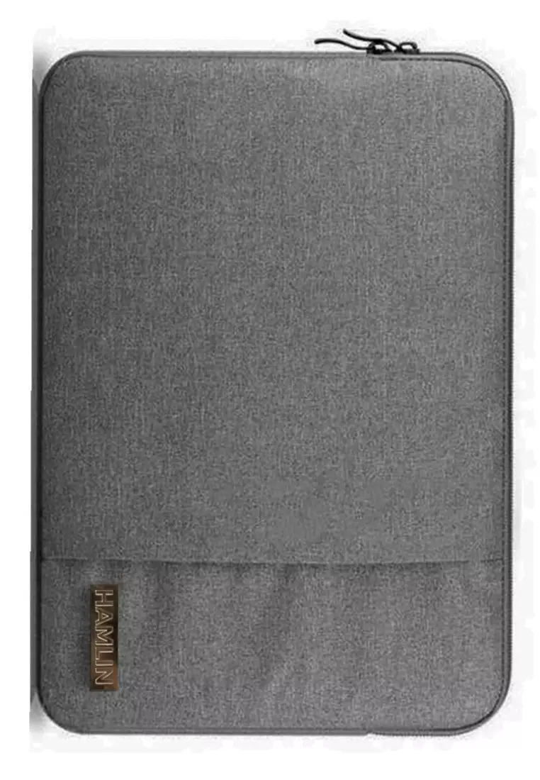 Quenty Tas Laptop Unisex Sleeve Bag Case 14 Inch Large Storage Material Nylon ORIGINAL - Gray