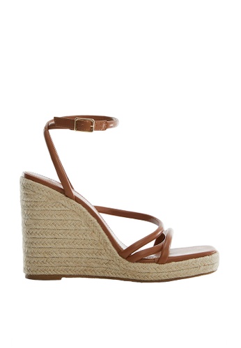 Buy Mango Wedge Strips Sandals 2023 Online | ZALORA Singapore