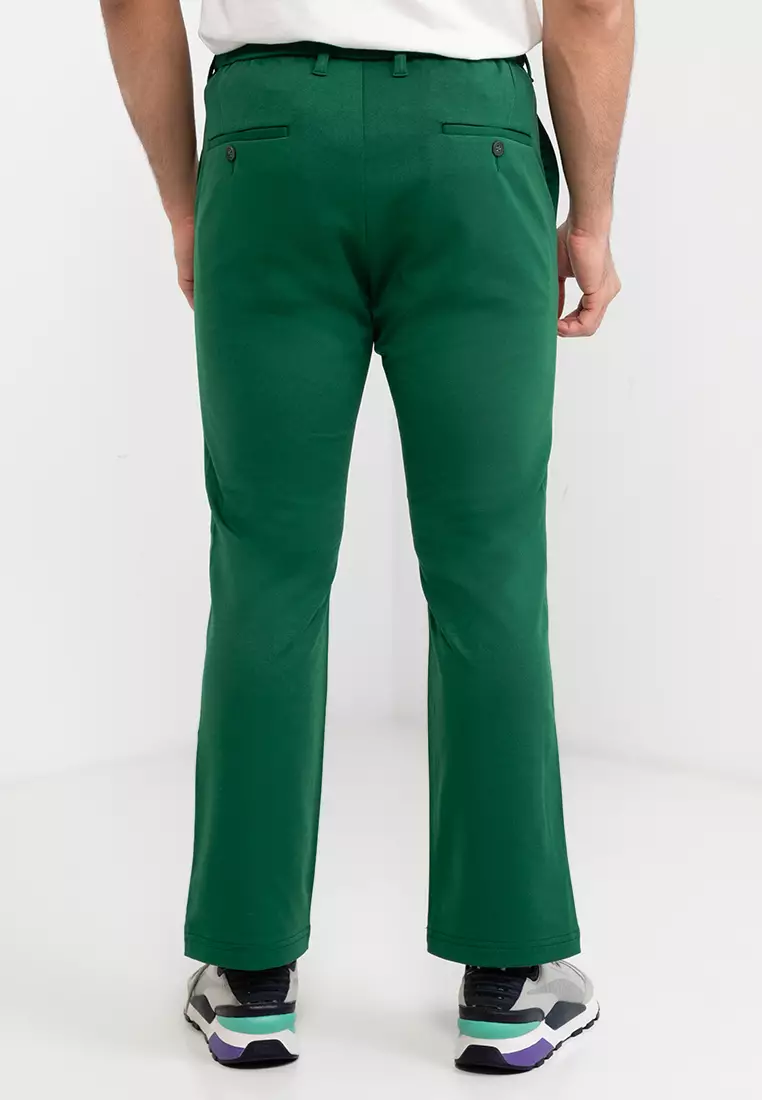 彩色打孔休閒褲