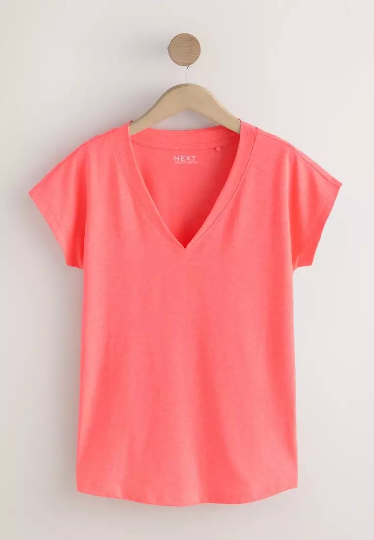 V-Neck Cap Sleeve T-Shirt