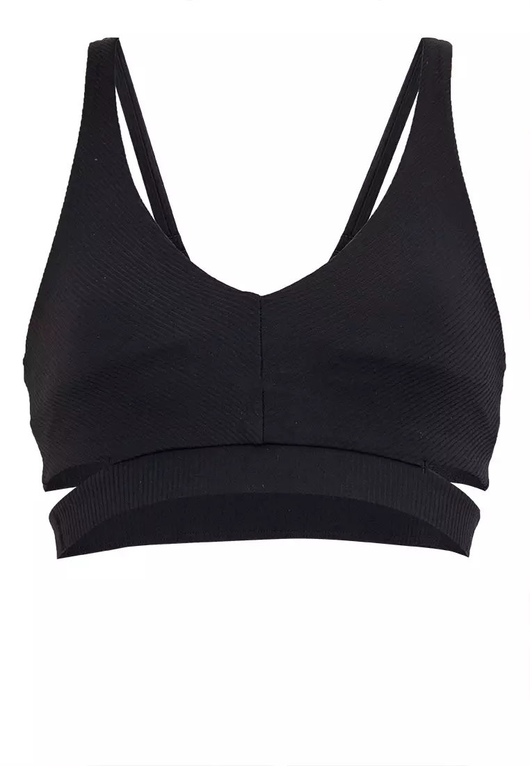 Zenvy Rib Light-Support Padded Sports Bra