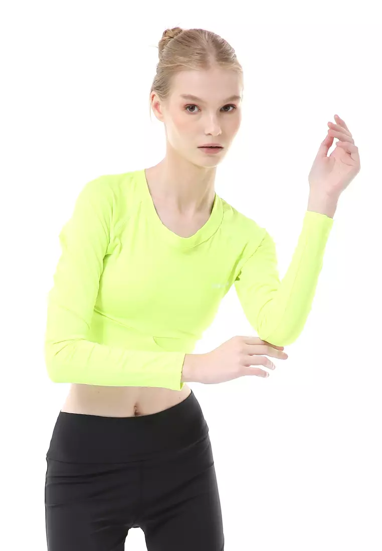 Felisa Baju Senam Aerobik Atasan Wanita Long Sleeve Premium Quality - Stabilo