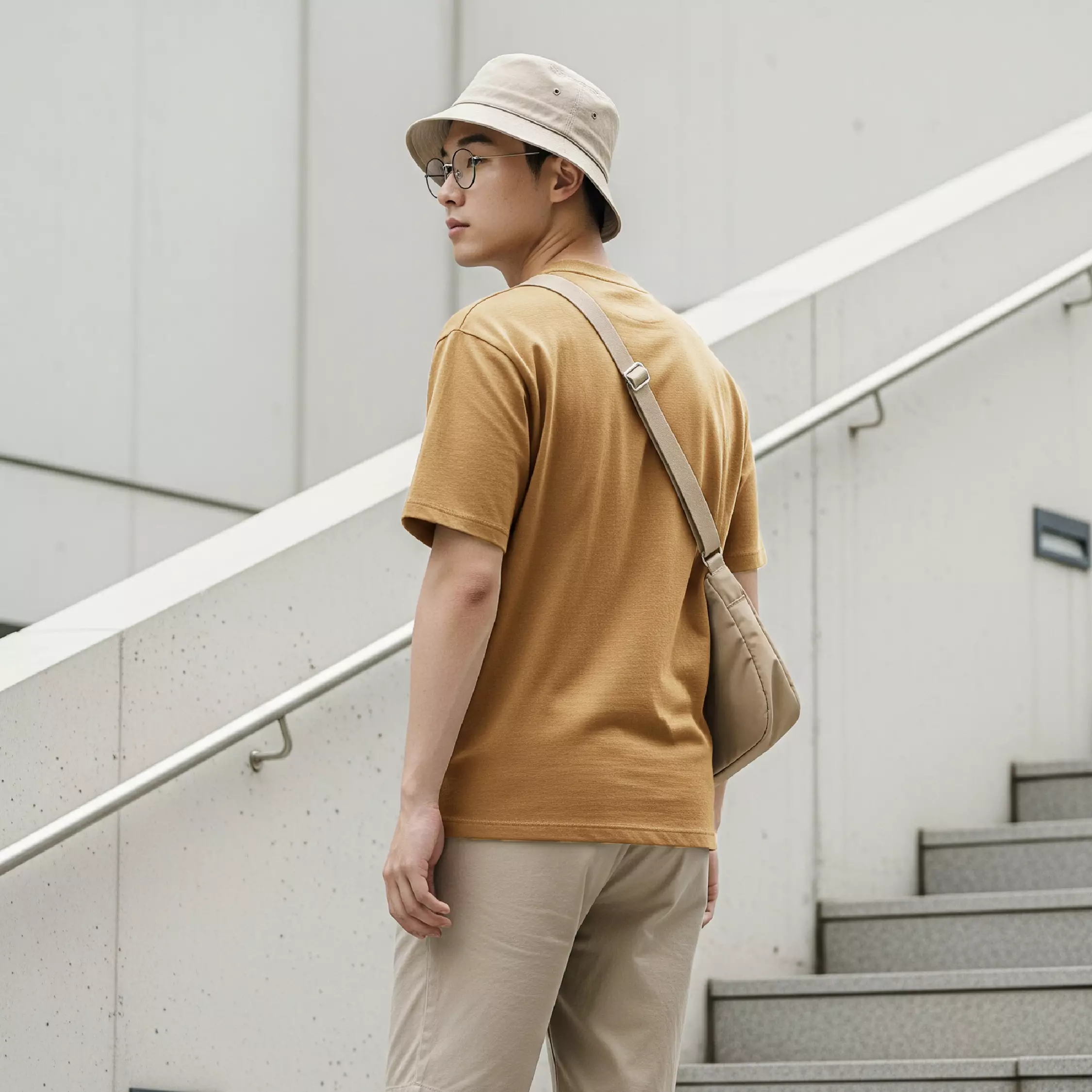 Kale ARION REGULER DUSTY BROWN Reguler Fit Organic Cotton | T-Shirt Basic