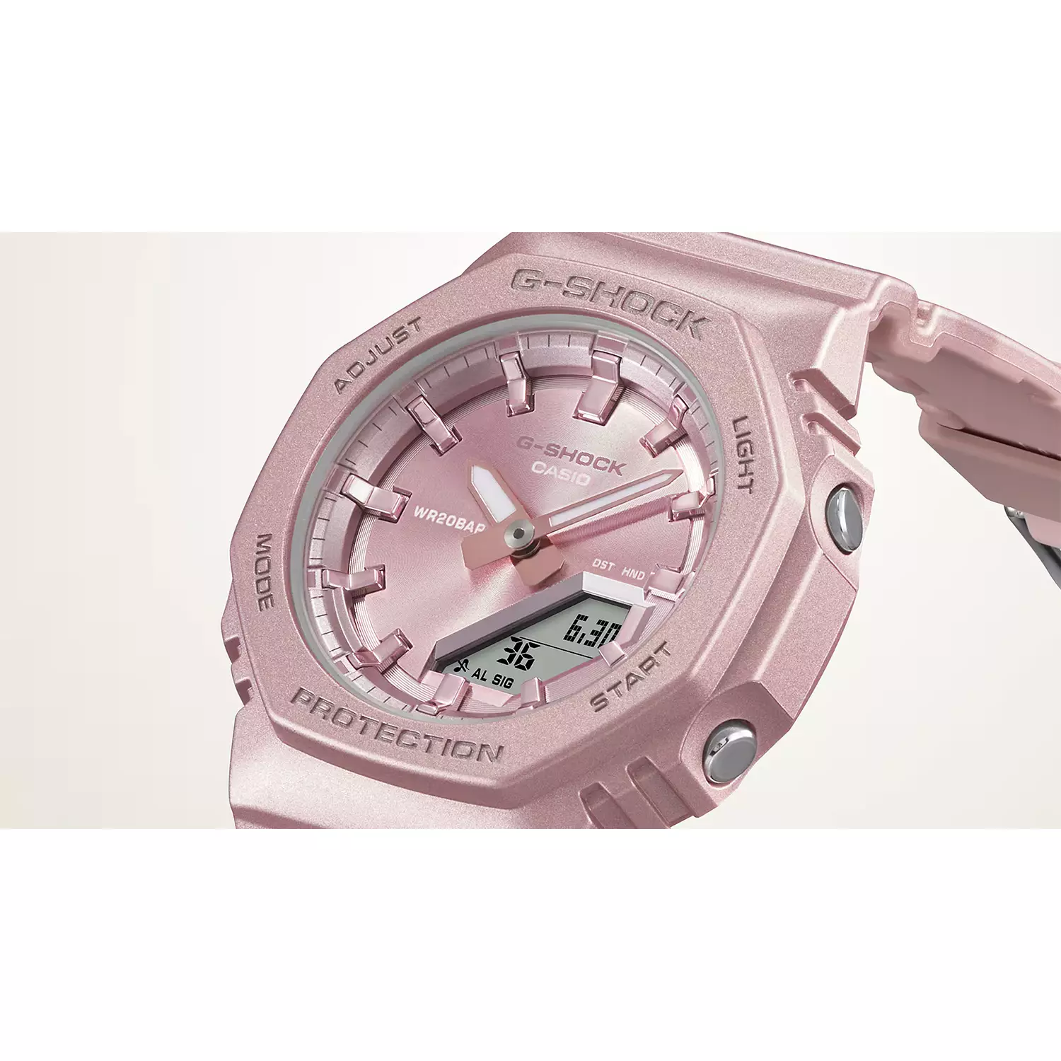Casio G-shock GMA-P2100ST-4A - Jam Tangan Analog Digital Wanita - Pink Dial - Pink Resin Band