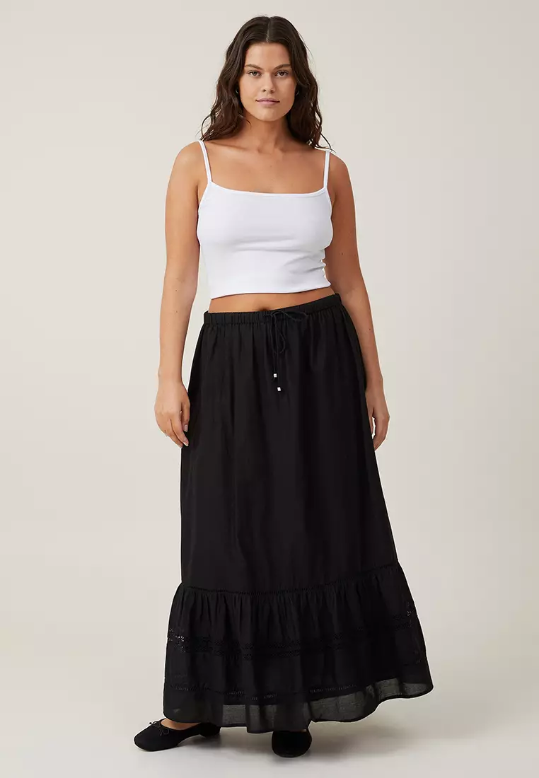 Plus size outlet lace maxi skirt