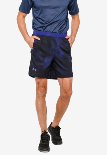 Under Armour red UA Launch Sw 7'' Prt Shorts 0E8CFAAF1AD6DFGS_1