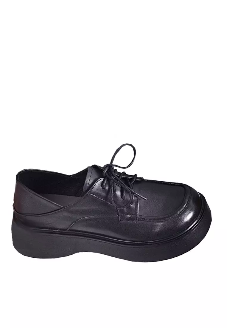 Discount on Twenty Eight Shoes  shoes - SKU: VANSA Top Layer Cowhide Lace-Up Platform Casual Shoes VSW-F22007325